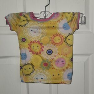 Matilda Jane Sunny Yellow Pajama Top with Pink Accents